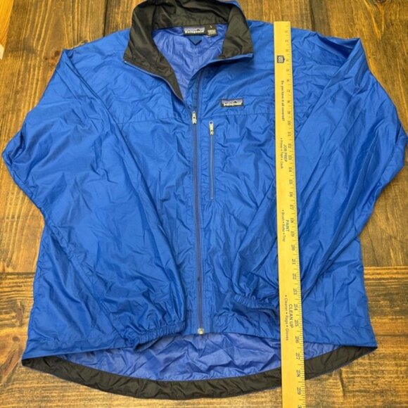 Patagonia Mens L Blue Lightweight Full Zip Windbreaker Jacket Packable - Picture 5 of 7